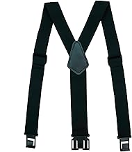 MELOTOUGH Belt Clip Suspenders for Men's Elastic Hook End Plastic Clip Suspenders Non Metal Airport Friendly