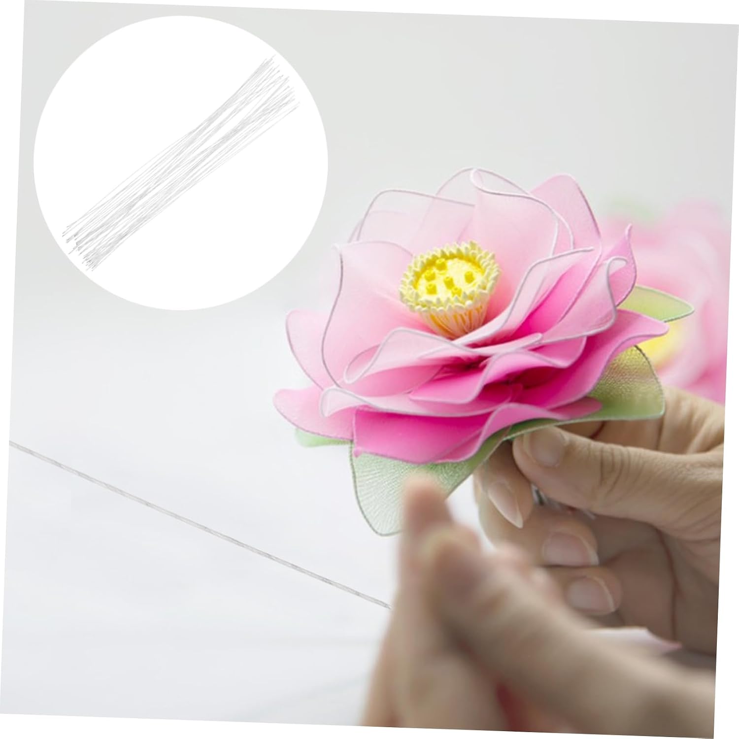 40Pcs Floral Wire Stems Flexible Crafting Wire for DIY Flower Arrangements Bouquet Accessories and Wreaths for Candy Crafts and Decorative Projects
