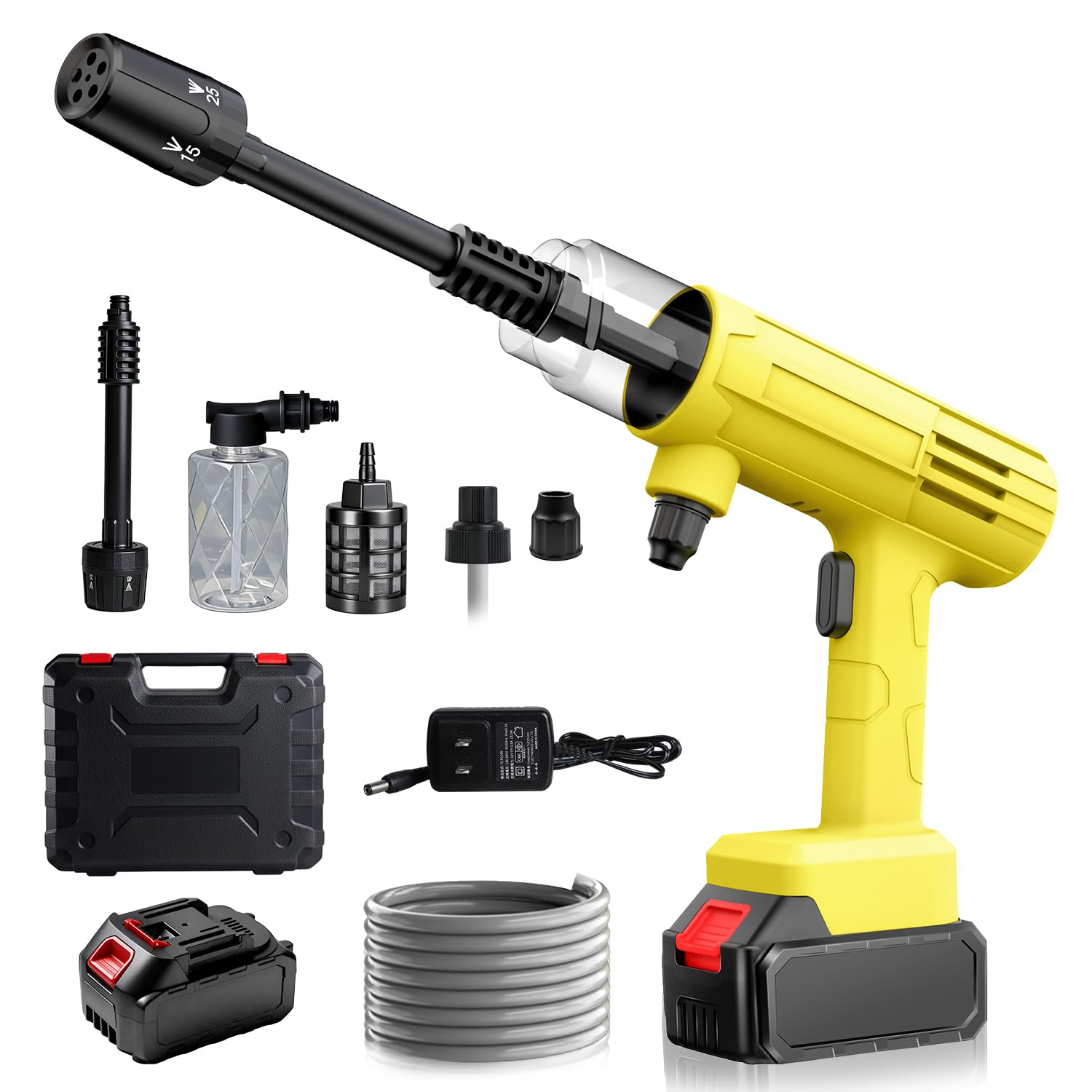 Amazon | 高圧洗浄機 コードレス【超軽量 2026年改良進化モデル 9Mpa