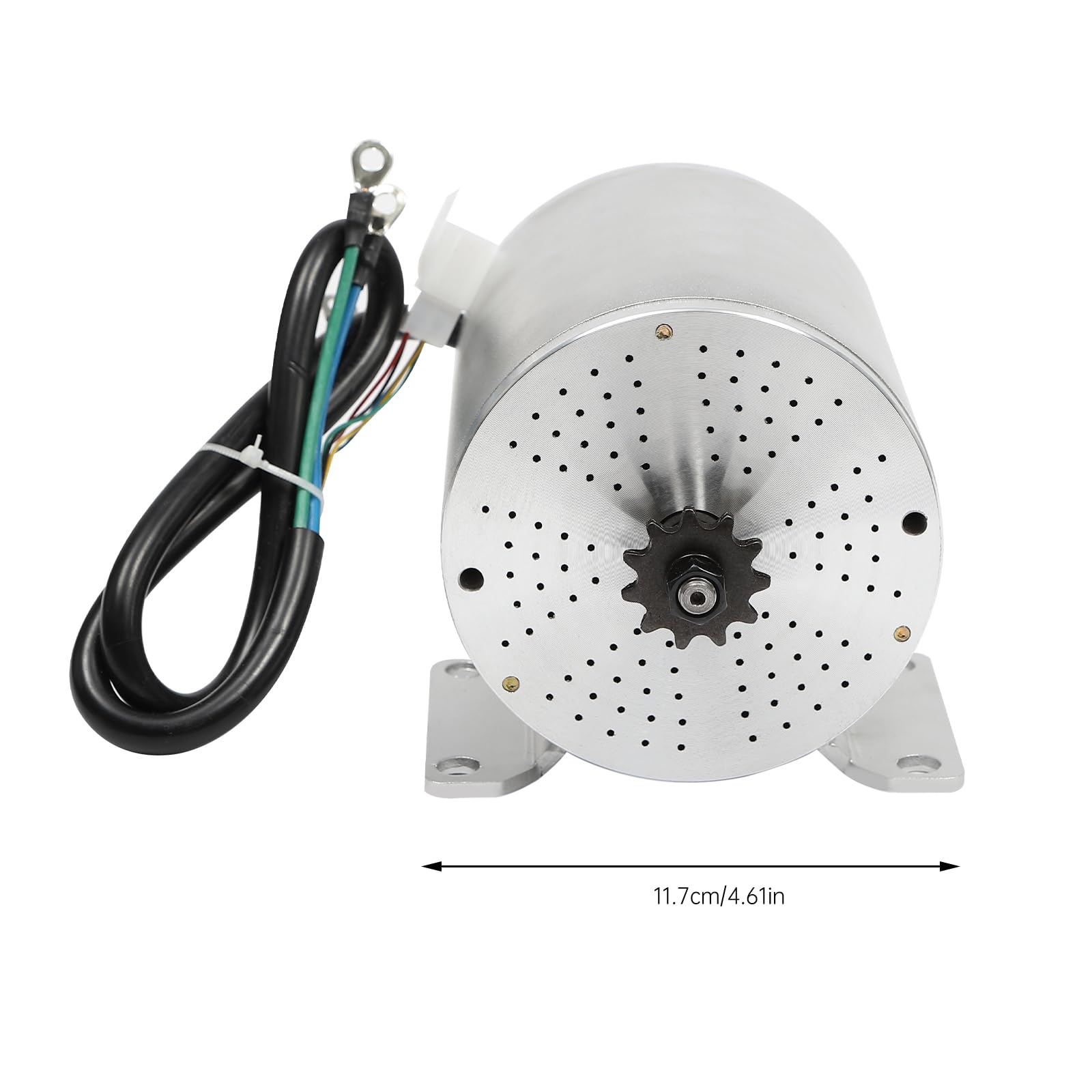 BüRstenloser Motor Gleichstrommotor Hohe Geschwindigkeit Aluminium Mit SteuergeräT Und Throttle FüR Elektrische MotorräDer Go-Kart Elektro Brushless Motor Set Silber+Schwarz 48/60/72V 3000W