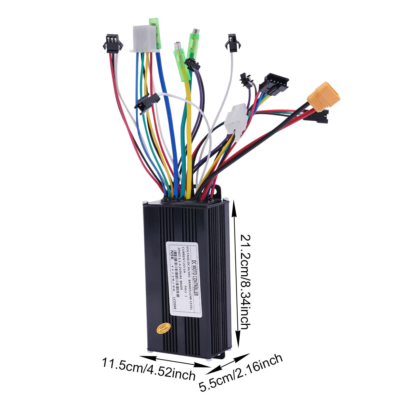 AMONIDA Kit Conversione Bici Elettrica 24V 36V 48V - Controller 350W Con Display LCD E Manopola, Per Riparazione E Modifica Scooter