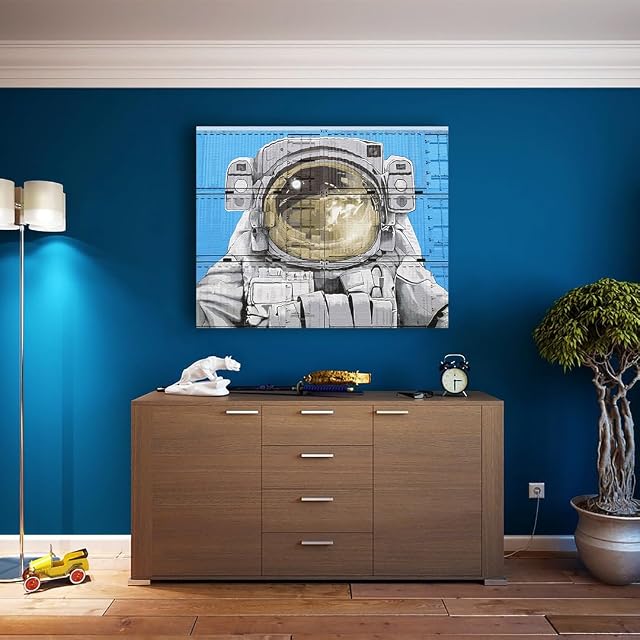 Foto 4 de 8 de ARTNAPI Pintura por números para adultos con marco, pintada a mano, con estrellas