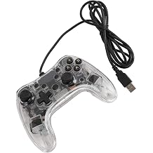 Fabater Wired Game Controller with RGB Light for PC, Transparent 6-Axis