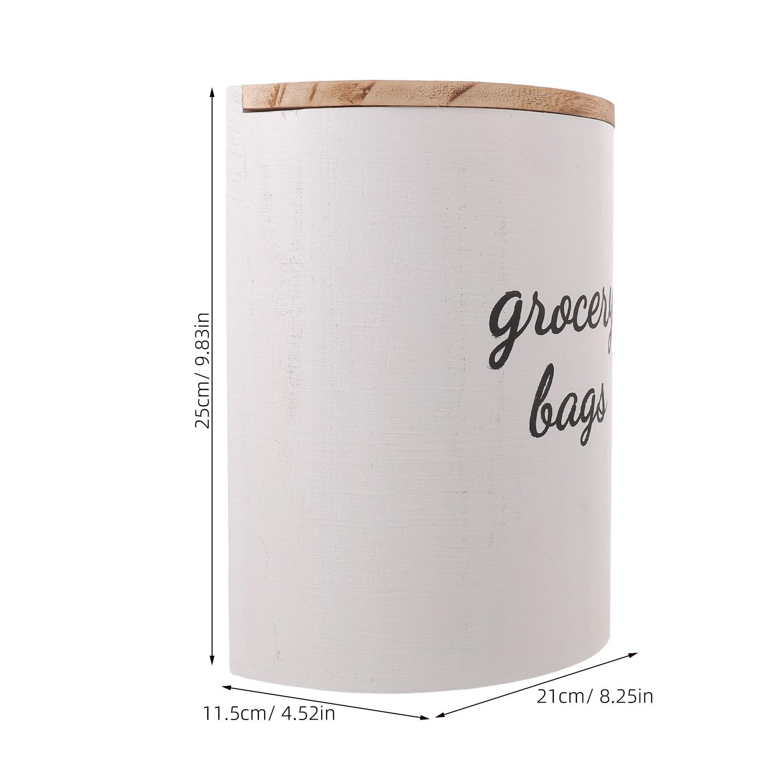 Organizador de Bolsas de Basura de Madera: Caja de Almacenamiento de Pared - Soporte rústico para Bolsas de plástico de supermercado - para Usar en la despensa de la Cocina o en el