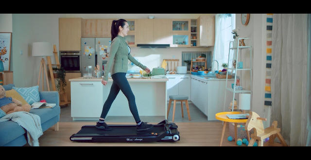 RHYTHM-FUN-Treadmill-Folding-Running-Treadmill-Under-Desk-Walking-Pad-Treadmill-with-Foldable-Handtrail-Wide-Tread-Belt-Super-Slim-Mini-Quiet-Home-Treadmill-with-Smart-Remote-Control-and-Workout-App