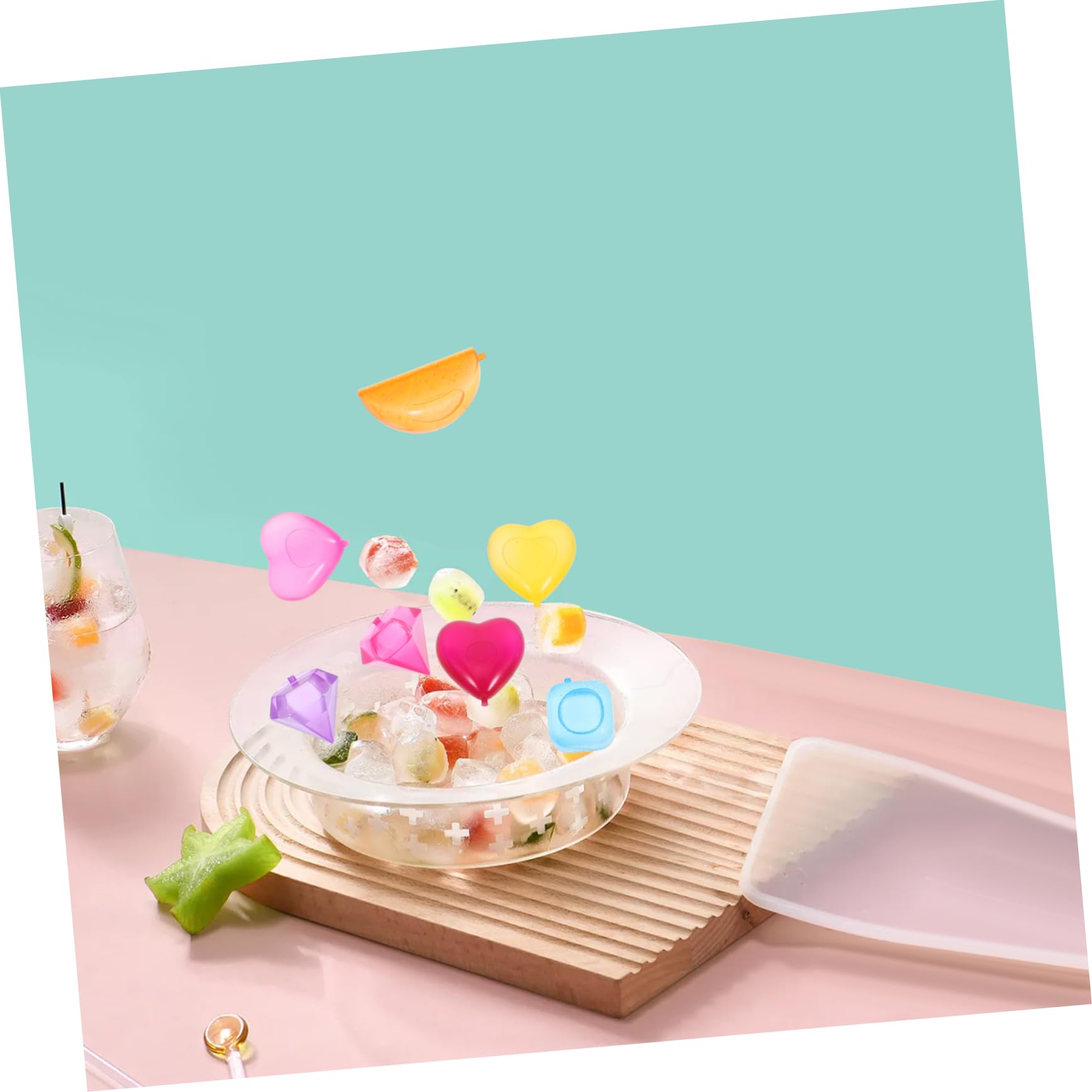 96 Cubitos De Hielo Cubitos De Plástico Bandejas De Hielo Transparentes Artículos Geniales Para Comprar Cubos De Hielo Extraíbles Recipientes Para El Congelador Cubos De