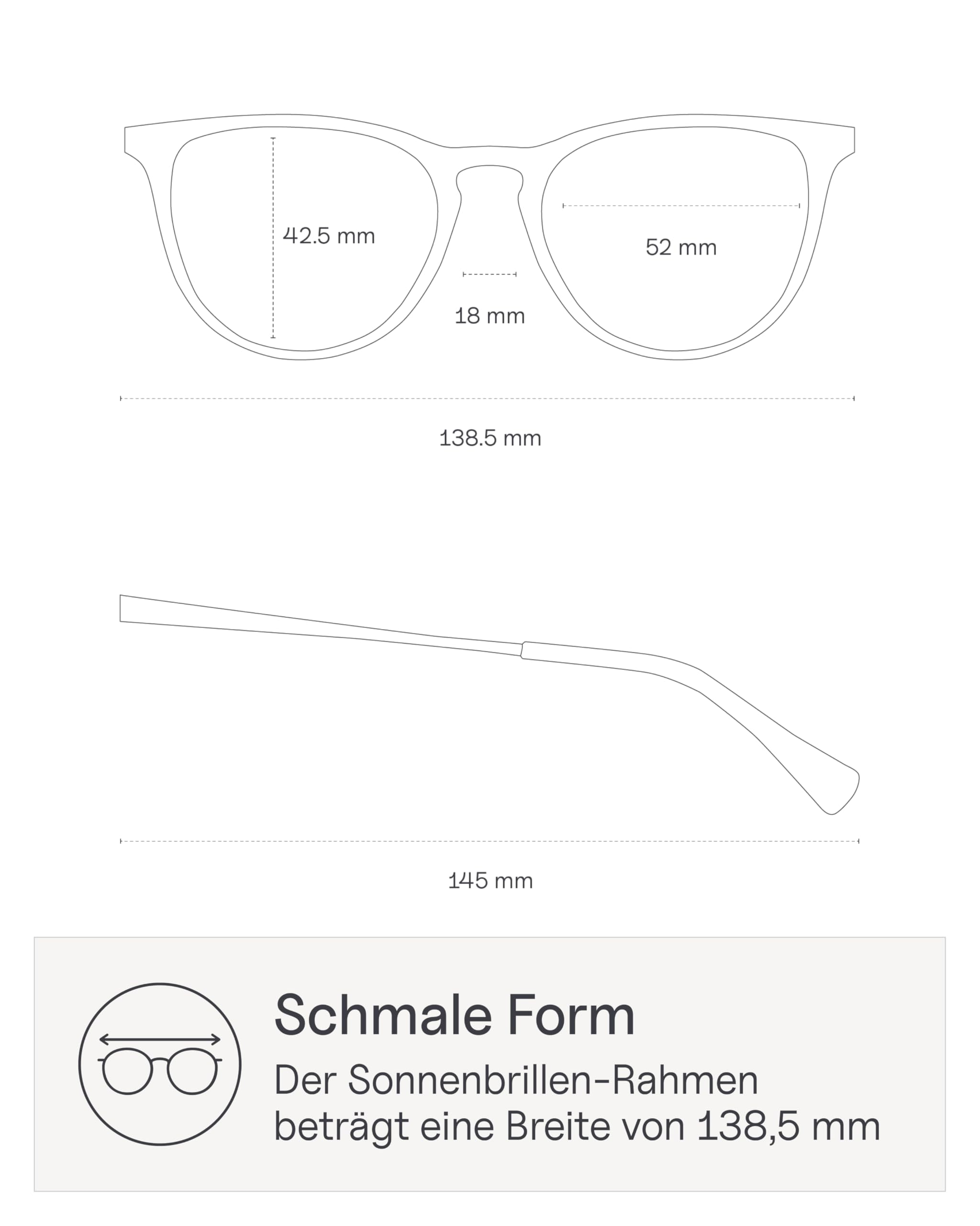 Kapten & Son Sonnenbrille Rome | Sonnenbrille Damen Schmal mit Sonnen- und UV-Schutz | Für schmale bis mittlere Kopfgrößen | Stylische, runde Gläserform | Goldene Akzente | hochwertige Materialien