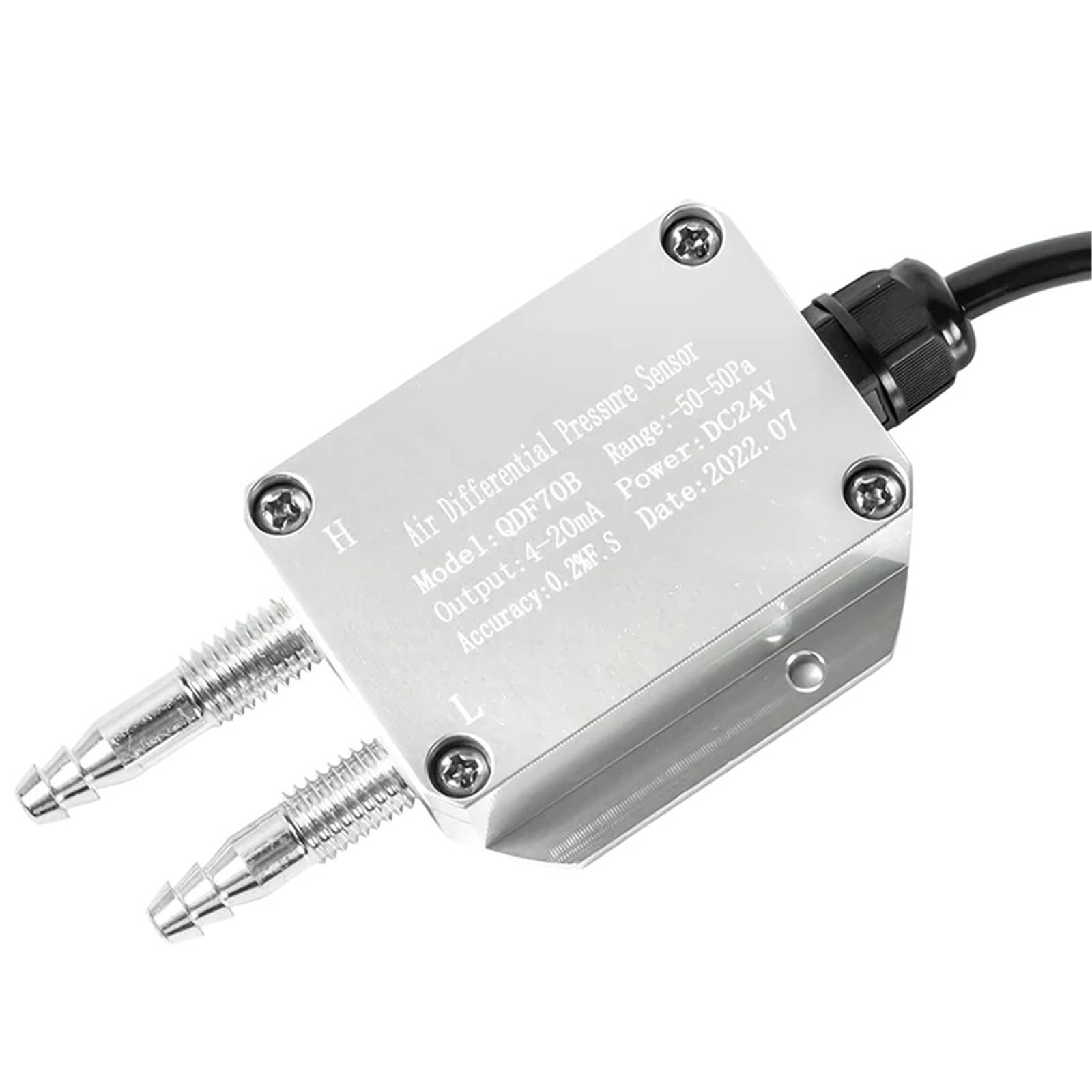 Transmisor de sensor presión diferencial aire y viento 4-20 mA Alta precisión(0-50Pa)