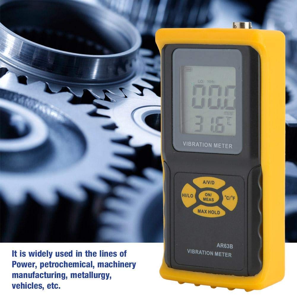 Vibration Meter AR63B Handheld Vibration Sensor Meter High Precision