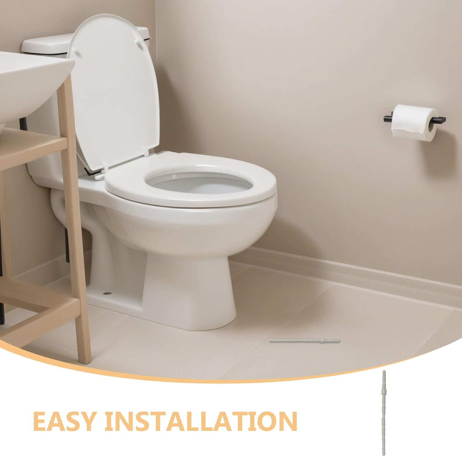 2pcs Dual Flush Push Button Rods Extended Threaded Toilet Tank Flushing Rods Compatible with Universal Toilet Push Button Replacement Parts