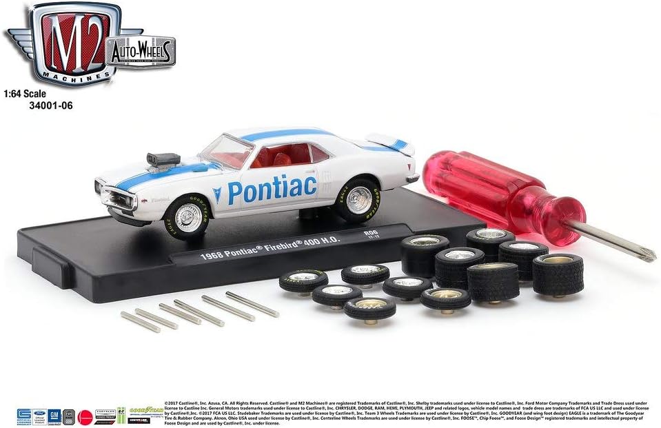 M2 Machines Auto-Wheels Release 6 1968 Pontiac Firebird 400 H.O. - Bright White