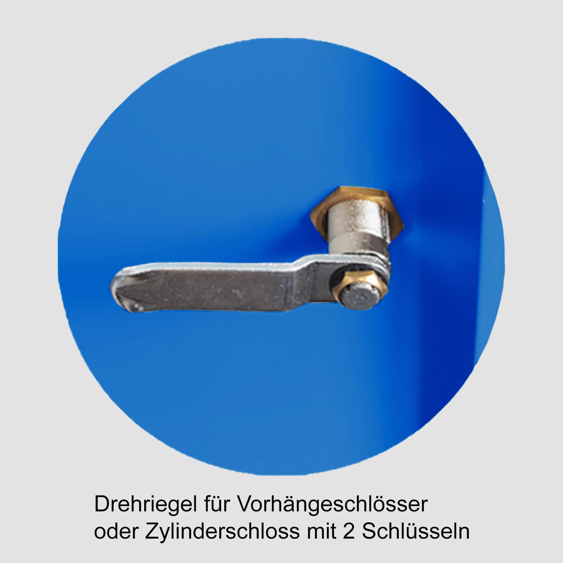 Schrank & Stuhl Spind – Metallspind mit 1 x 2 Abteilen 195 x 31,5 x 50 cm, Schließfachschrank mit Zylinderschlössern, Lieferung komplett montiert, Grau/Blau