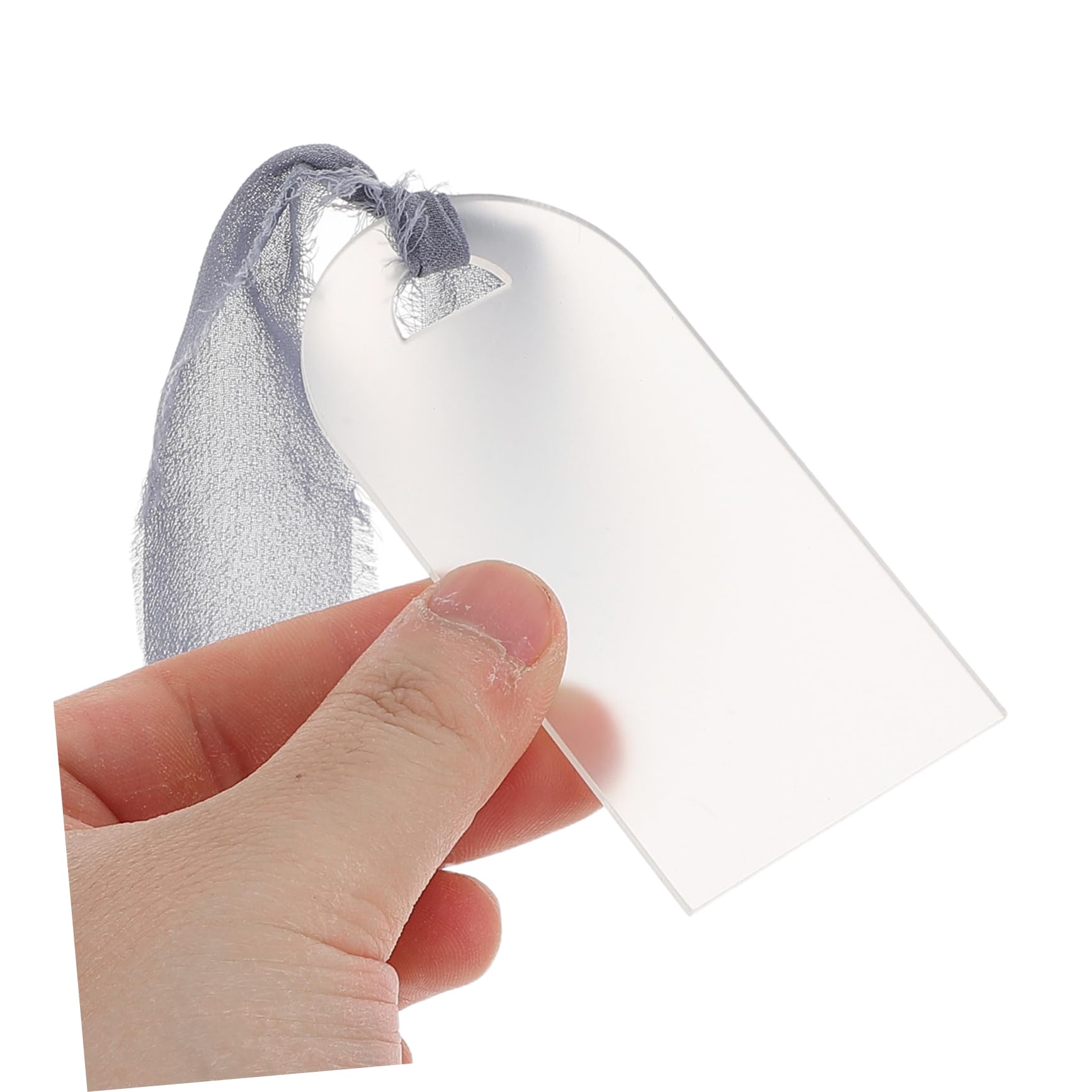 50 Blanke Acryl Tischkarten in Bogenform für Hochzeiten | Inklusive Band, 50 Stück, für Empfang und Sitzordnung bei Besonderen Anlässen