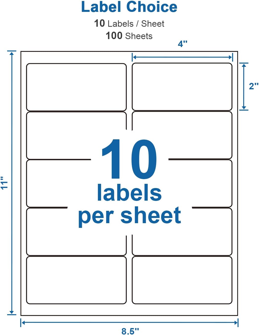 Etiquetas de dirección de envío de 2 x 4 pulgadas compatibles con Avery