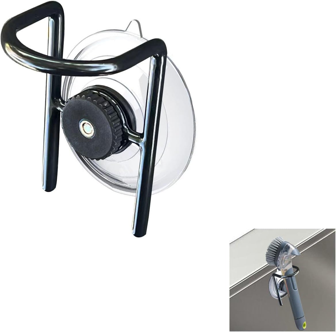 Dispensador de jabón con soporte para cepillo de palmas para cocina miniatura 1