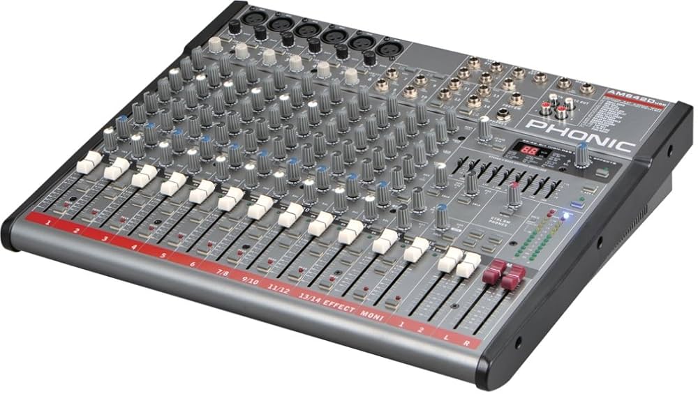 PHONIC AM642D USB オーディオミキサー Phonic AM642D USB Mixer - Fast neu | Gear4music