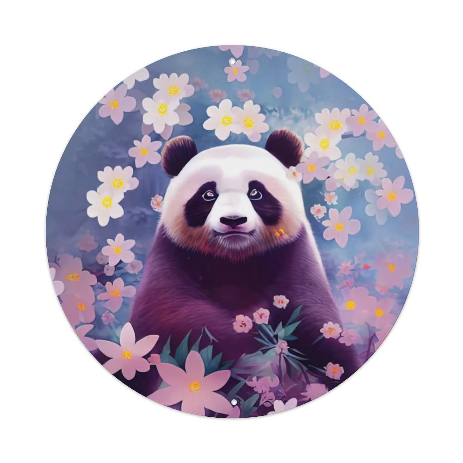 Animal Flower And Panda Metal Tin Sign