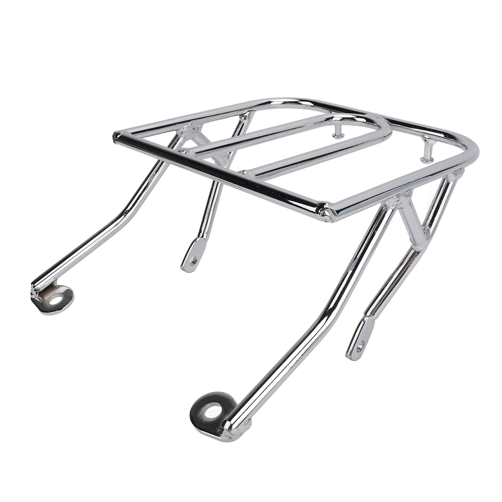 Alomejor Portaequipajes Delantero para Motocicleta Portaequipajes Delantero de Acero Inoxidable Superficie Pulida Almacenamiento Adicional Puntos de Gancho de Fácil Instalación para Conductores CT70