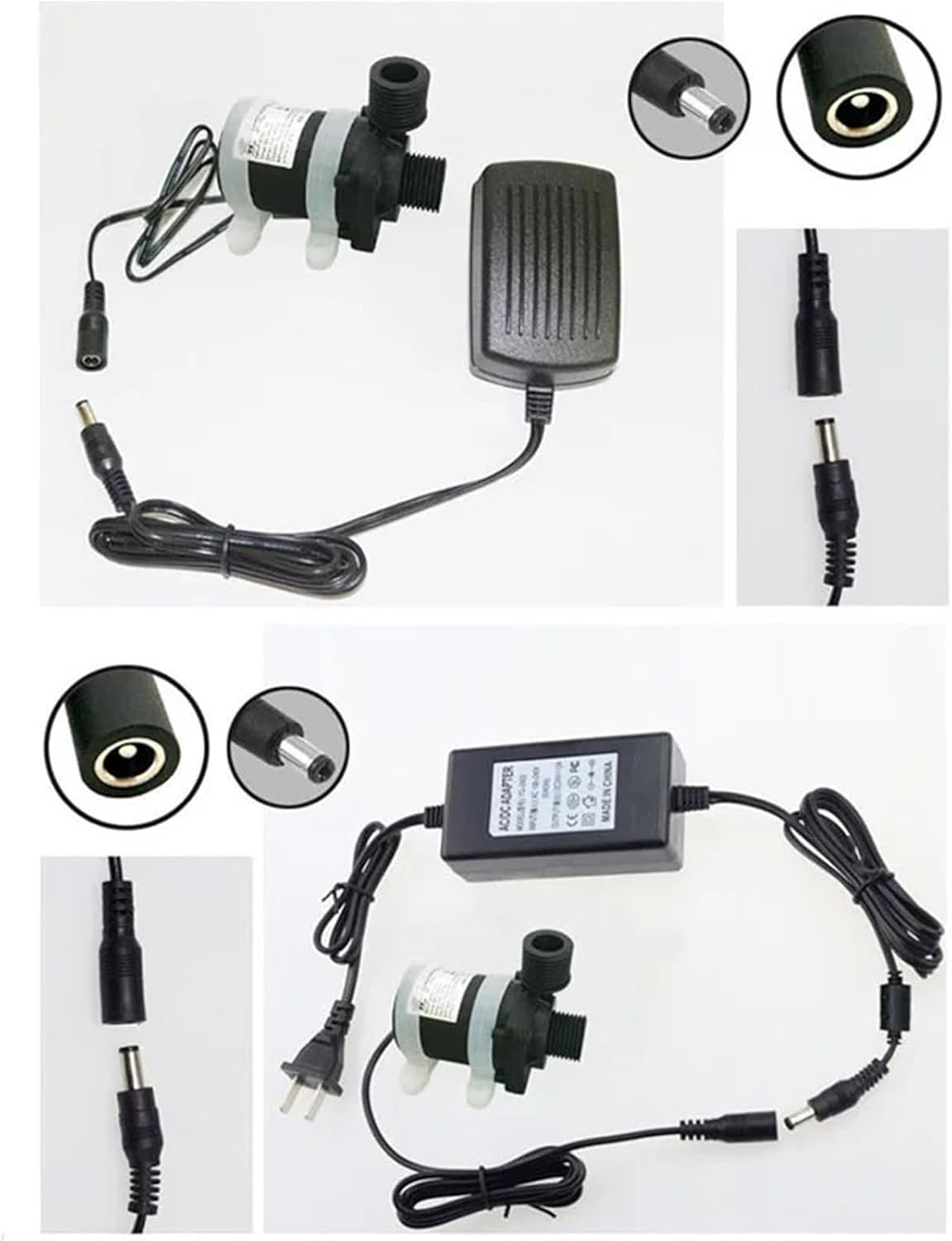 12V 24V DC Brushless Water Pump Silent 4 Points Threaded Solar Water Heater Shower Floor Heating Booster Pump IP68(24V 2A)