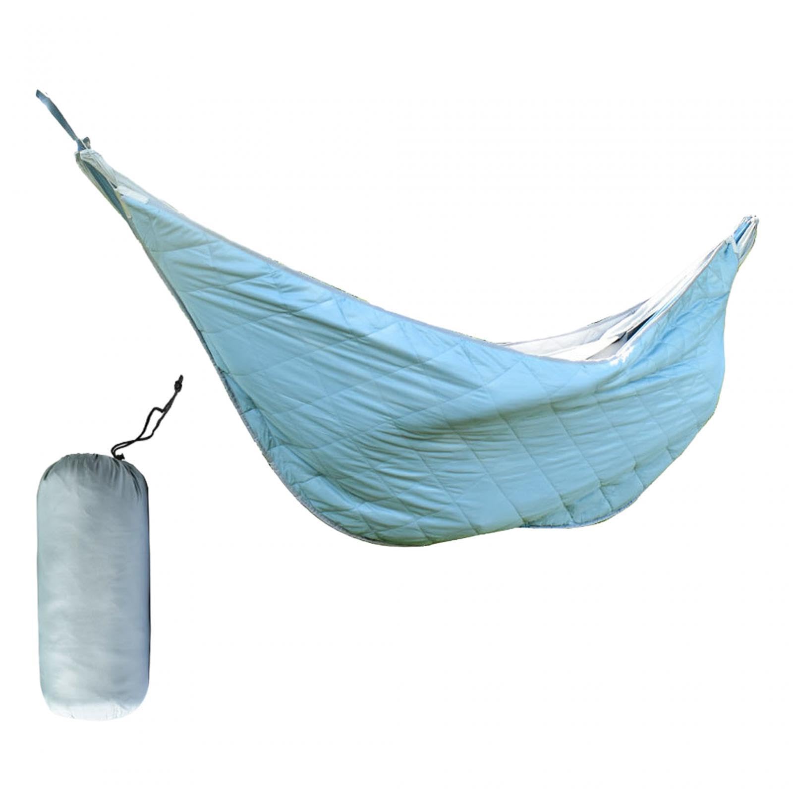 Winter Hängematte Outdoor Windschutz Baumwolle Isolationshammock Camping Zubehör für Einzelperson für Geschenk Freizeit Garten, Blau