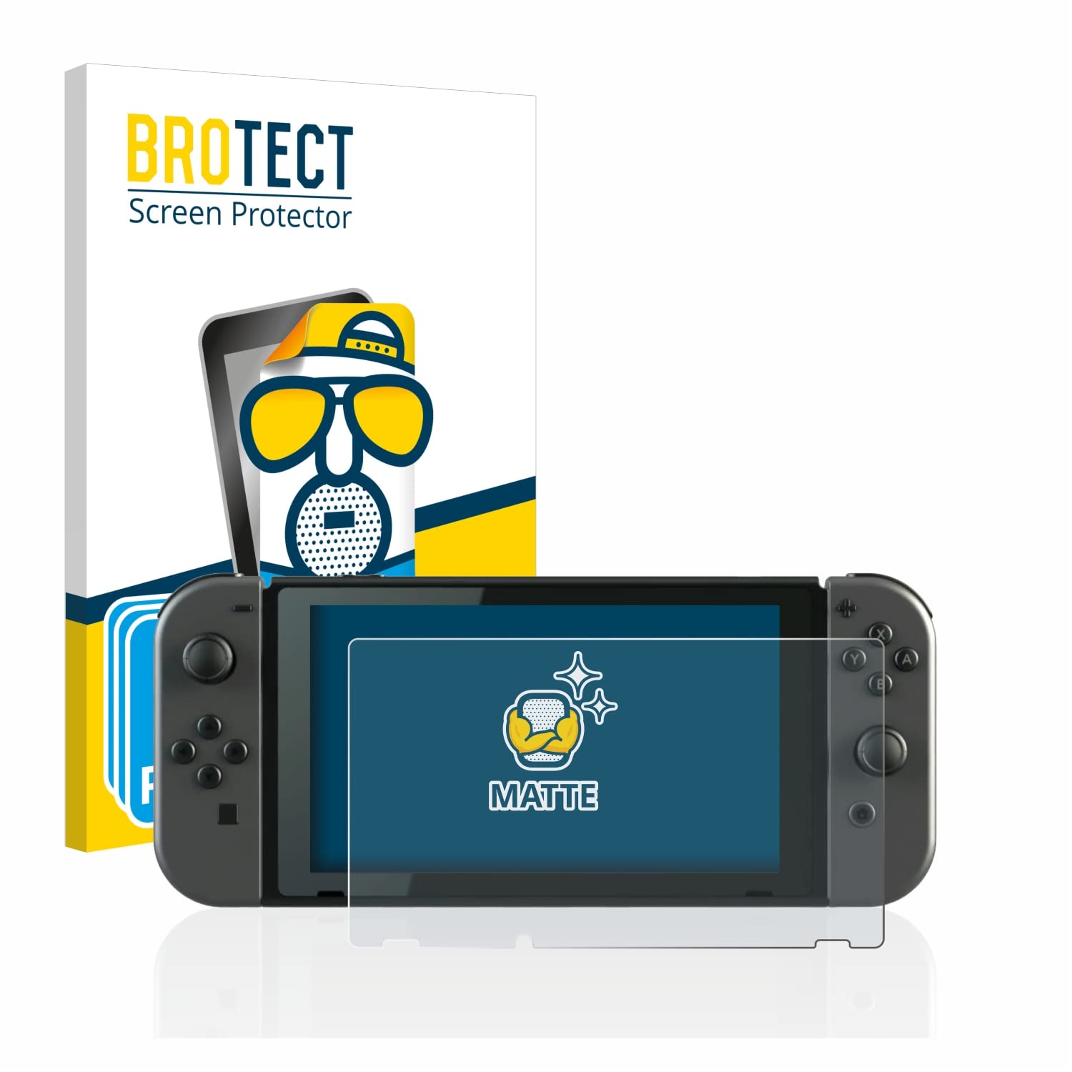BROTECT Entspiegelungs-Schutzfolie für Nintendo Switch (6 Stück) Matte Displayschutz-Folie, Anti-Reflex, Anti-Fingerprint
