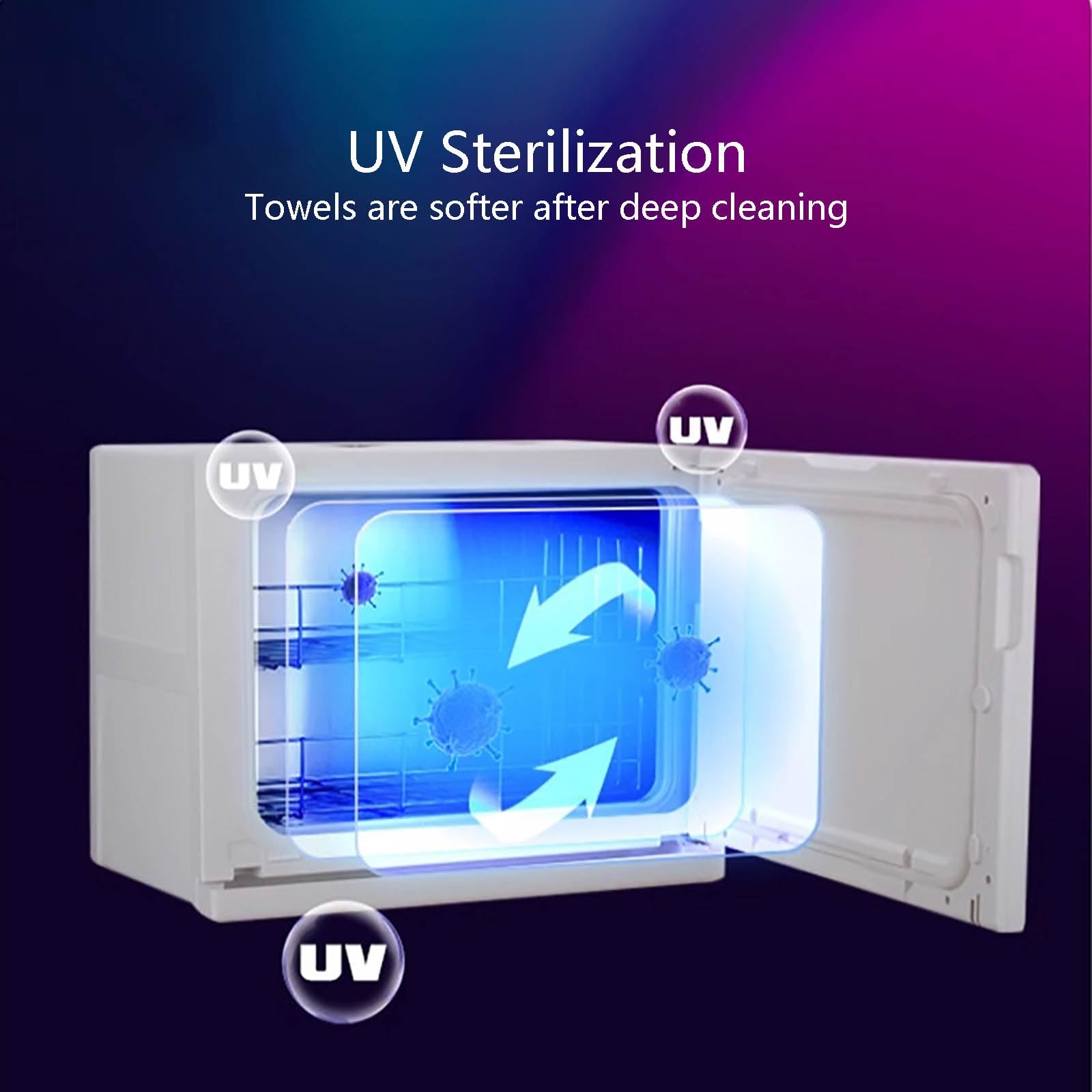 Salon Handtuchwärmer mit UV-Sterilisation, professionelle 18L Heißkabine, Hot Towel Steamer, geeignet für Badezimmer, Friseur, Kosmetiker, Schönheit