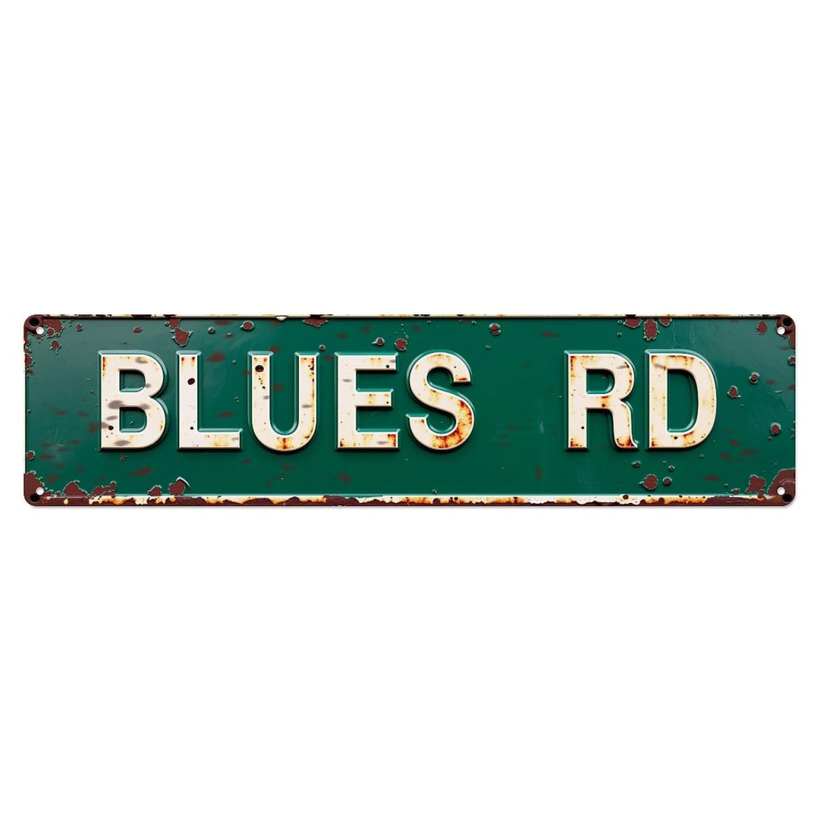 Blues Rd Street Sign Design Metal Tin Sign Plaque