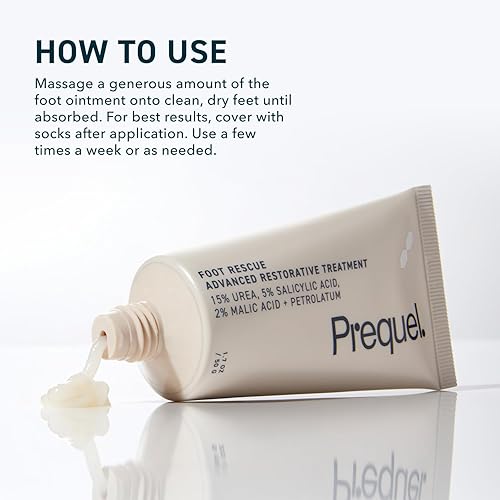 Miniatura 6 de Prequel Skin Foot Rescue, tratamiento profesional para pies con 15% de urea + ácido salicílico. Crema avanzada para pies secos y agrietados.
