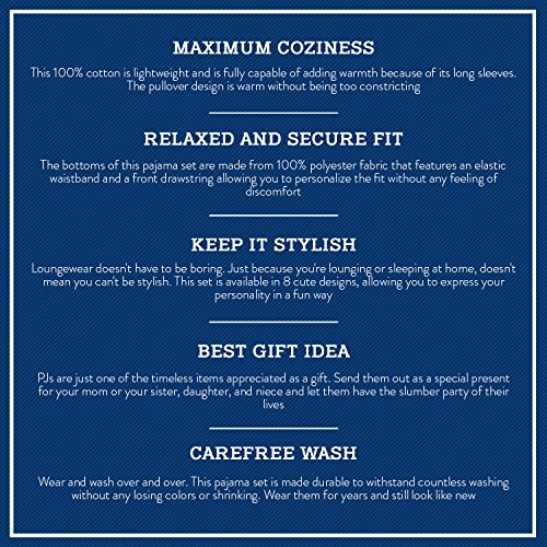 Cherokee Women's 2-Piece Longsleeve an   d Pajama Sleepwear Set, Multicolor, Water Color Floral, Small