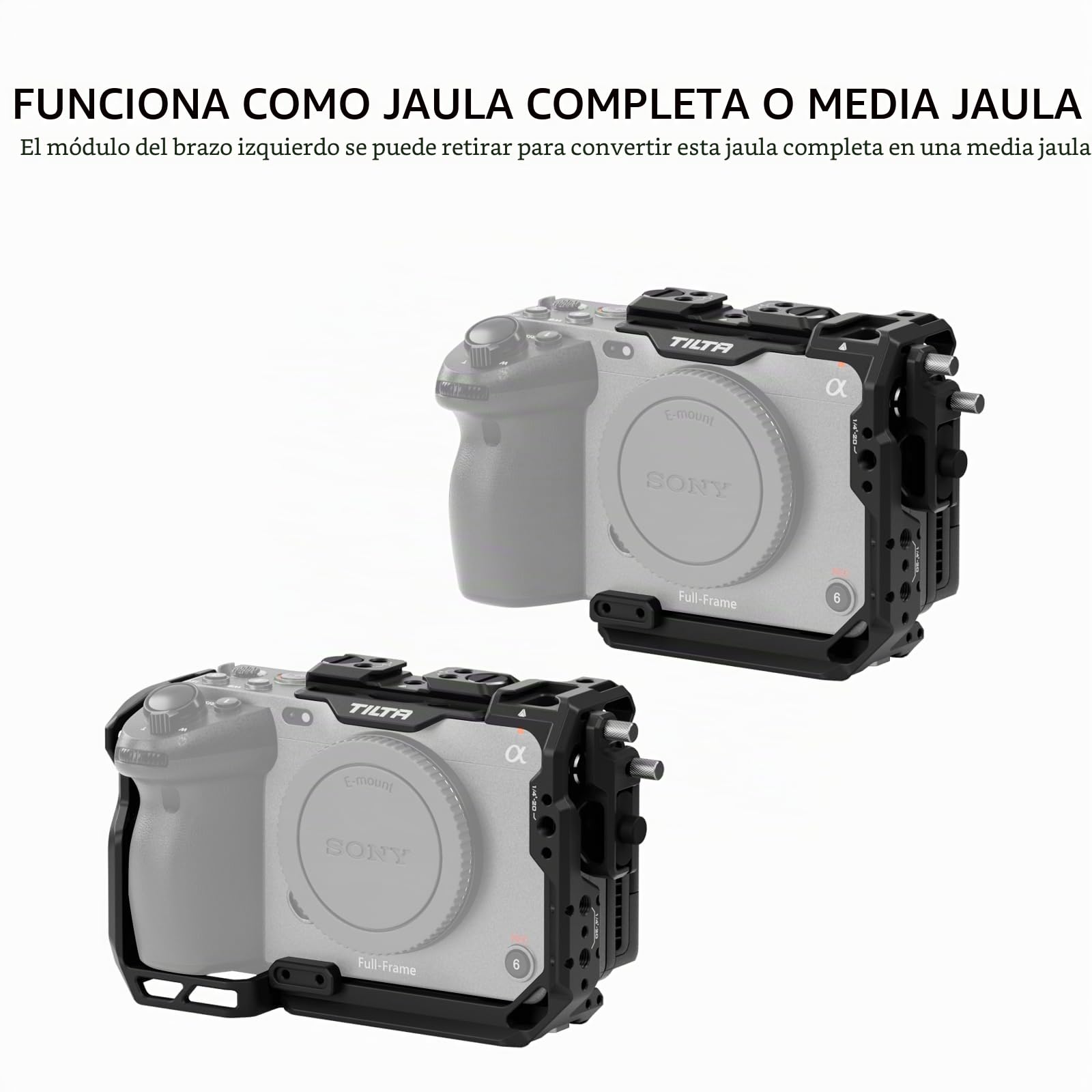 TILTA FX3 FX30 Jaula Compatible con Sony FX3 FX30, Jaula de la cámara Completa con HDMI Cable Clamp Attachment - Negro TA-T16-FCC-B
