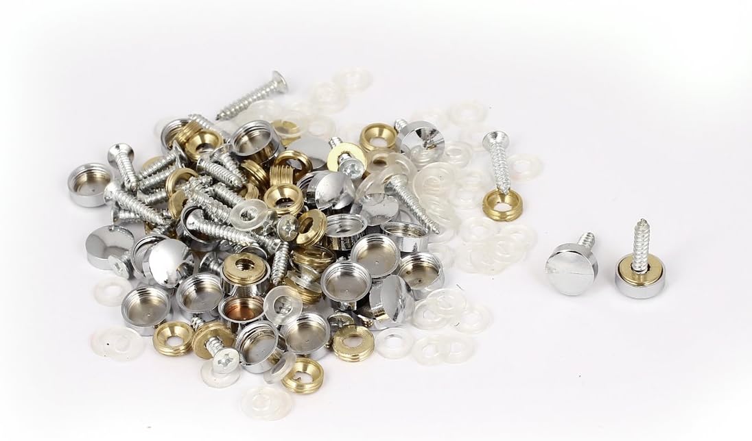 Wardrobes Mirror Quality Parts 11mm Diameter Silver Tone Round Cap Screw Nails 52 Sets Model:29as650qo290