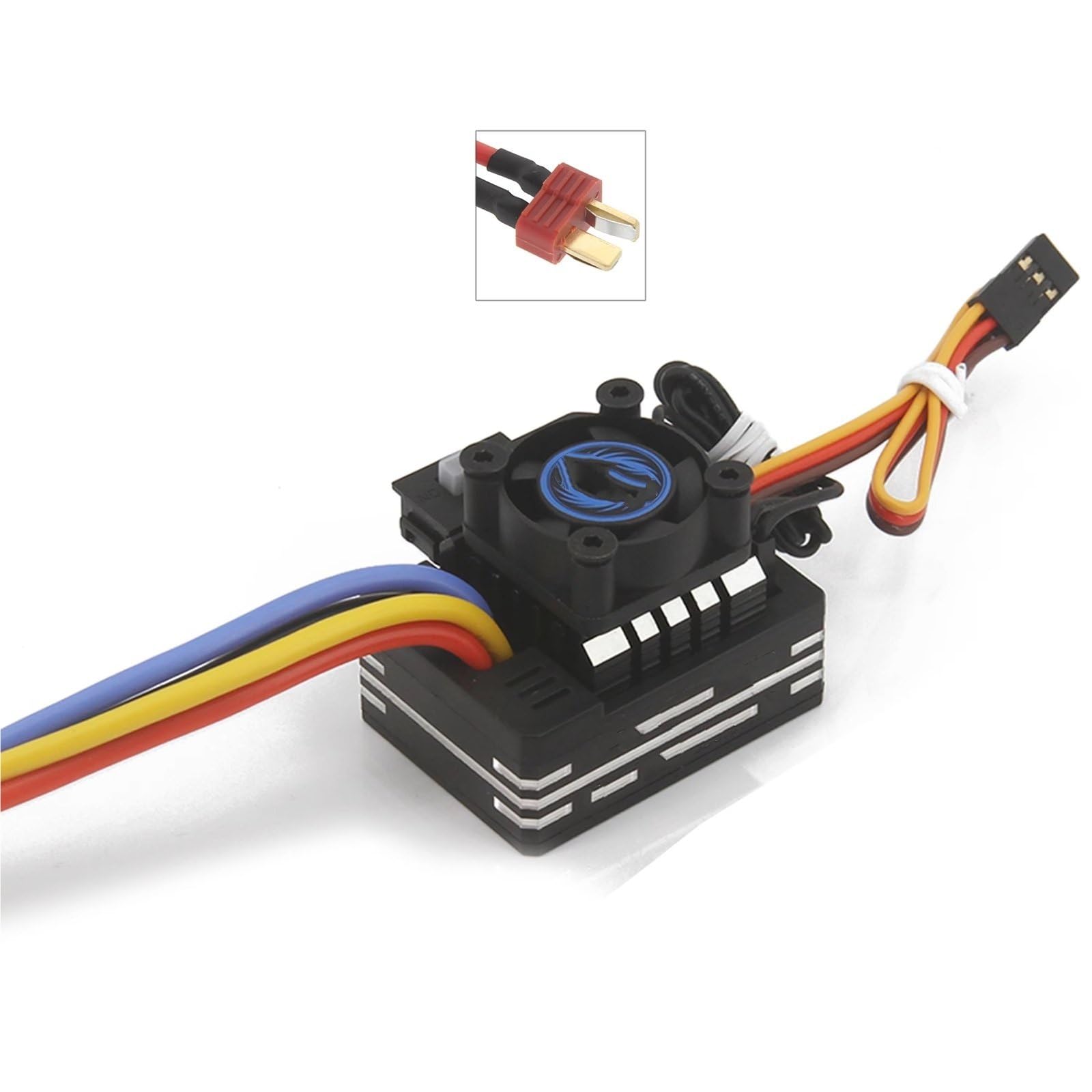 Para 1/10 1/12 540 550 Motor 60A 80A Impermeable Metal Cepillado 2-3S ESC Ventilador De Refrigeración RC Coche Crawler Monster Camión Todoterreno Esc VehíCulos Rc(80A T Plug)