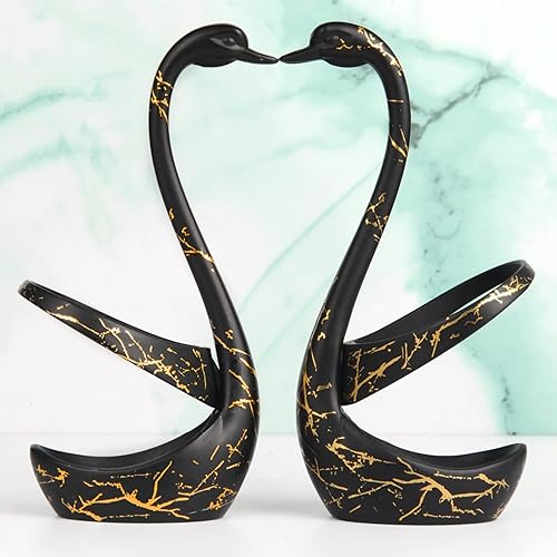 Miniatura 4 de AnSaw Elegante soporte pequeño de base de cisne negro para cafetería, comedor, perfecto para bodas y decoración de mesa de entretenimiento