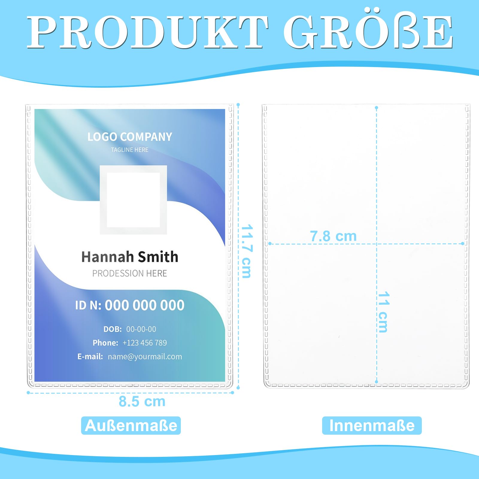 Rfid Protection Card SET DI 3 Custodie Protezioni Per Carte Di Credito Cartella Informativa Rfid Protezione Carte - Foto 4