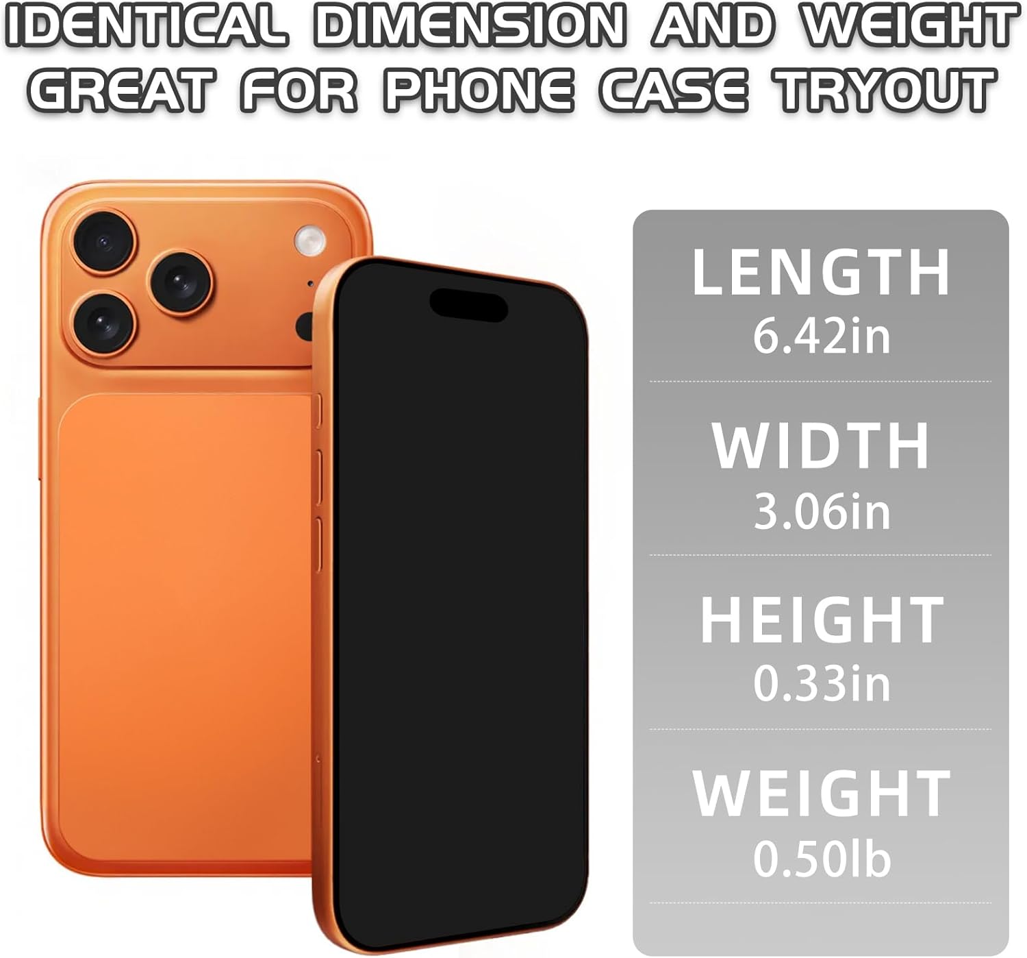 Fake Phone Dummy PropPhone, BlackScreen Decoy PhonePear PhoneNon-Working Phone17Air 17Pro Max, DisplayPhone Look Like Real Phonepro max 17 (17ProMax,Cosmic Orange,Black Screen) Prop Mobile Phone