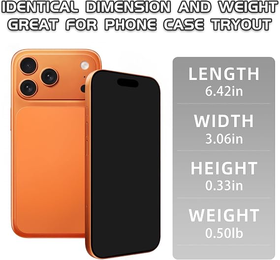 Fake Phone Dummy PropPhone, BlackScreen Decoy PhonePear PhoneNon-Working Phone17Air 17Pro Max, DisplayPhone Look Like Real Phonepro max 17 (17ProMax,Cosmic Orange,Black Screen)Prop mobile phone