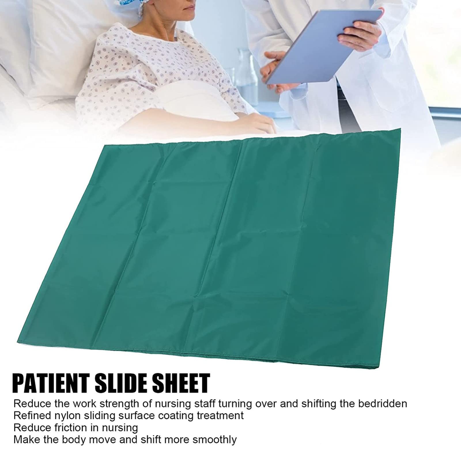 Sábana deslizante, Sábana deslizante tubular, Reutilizable Lavable Tela de nailon Almohadilla de posicionamiento Sábana extraíble Tabla de transferencia de pacientes Sábana elevadora Sábanas deslizant