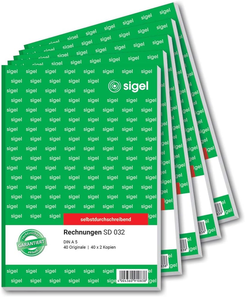 Sigel Forms – Bills A5 2 Copies, 5 Items 5 Piece