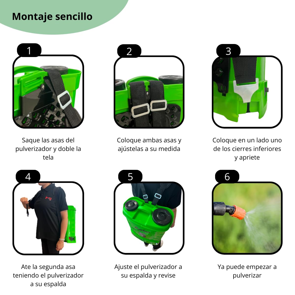 Avalon - Pulverizador Mochila de 2 lanzas Pack con Bomba de Repuesto, batería Recargable, Tanque 16 L, Verde. Incluye Cargador de 12V y 1,7A