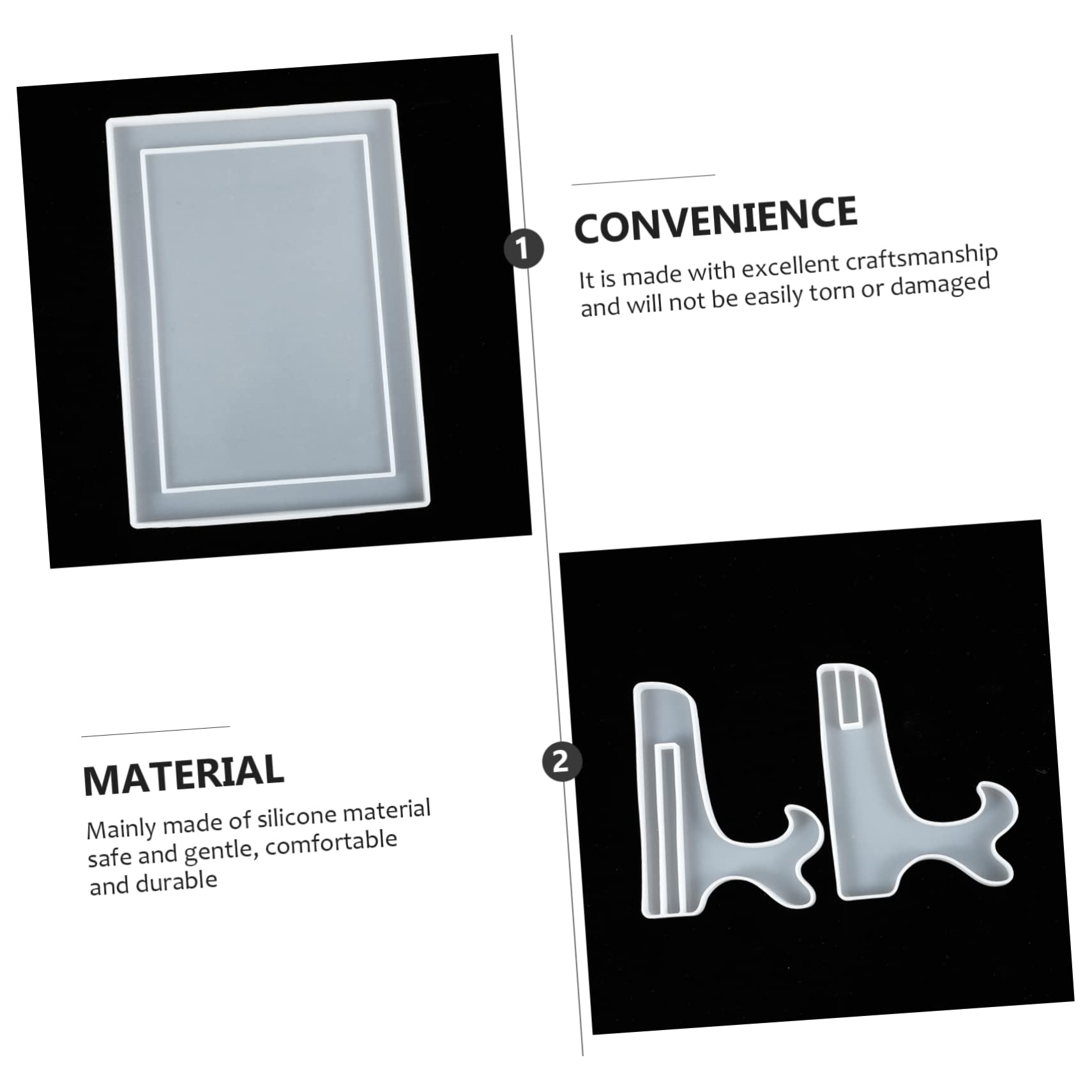 Lurrose 1set Silicone Photo Frame Mold for Creative Crafting Easy to Use Flexible Silicone Material for Custom Desktop Decorations for Boys and Girls and