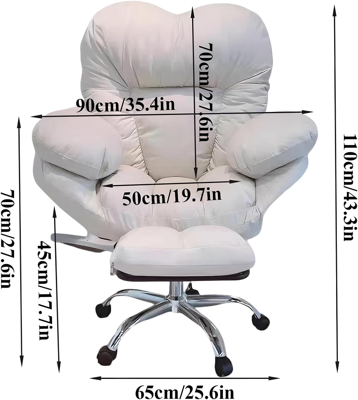 Lazy Sofa Gaming Chair,with Retractable Footrest 360 Swivel Study Chair Lift Computer Gaming Chair Ergonomic Office Chairs Reading Chair for Living Room Bedroom Office