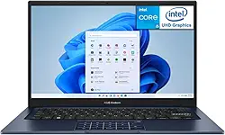 ASUS Laptop fino Vivobook 14 X1404ZA com tela FHD de 14 polegadas, processador Core i5-1334U, 12 GB de RAM, SSD de 256 GB, gráficos Intel Iris Xe, Windows 11 Home, azul