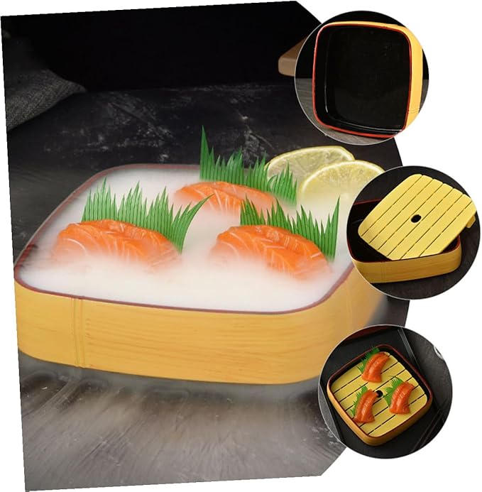 Plato de sushi reutilizable VOSAREA de 20.3 cm color amarillo miniatura 6