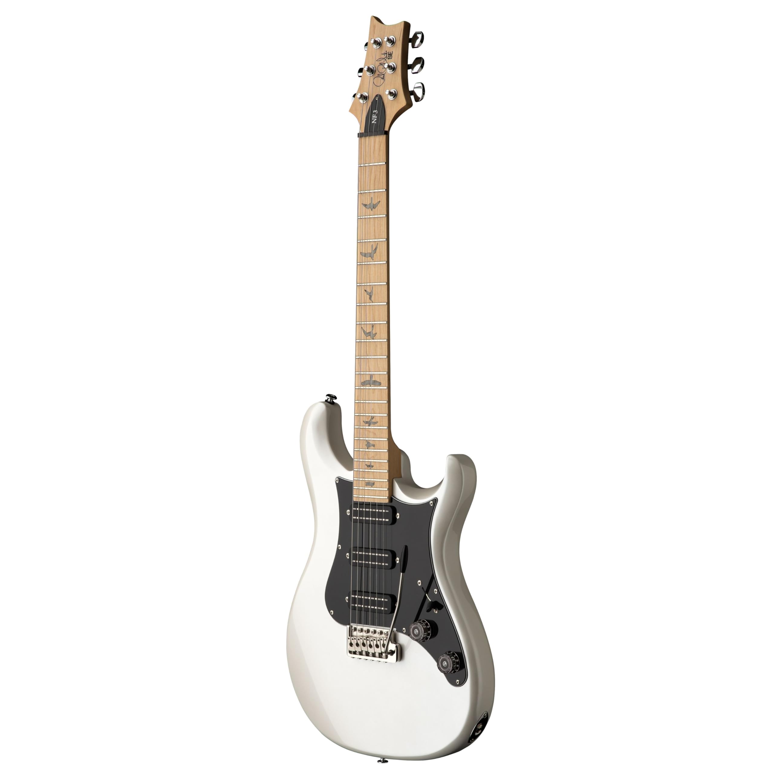 Amazon.com: PRS SE NF3 Maple Fretboard, Pearl White with Gig Bag