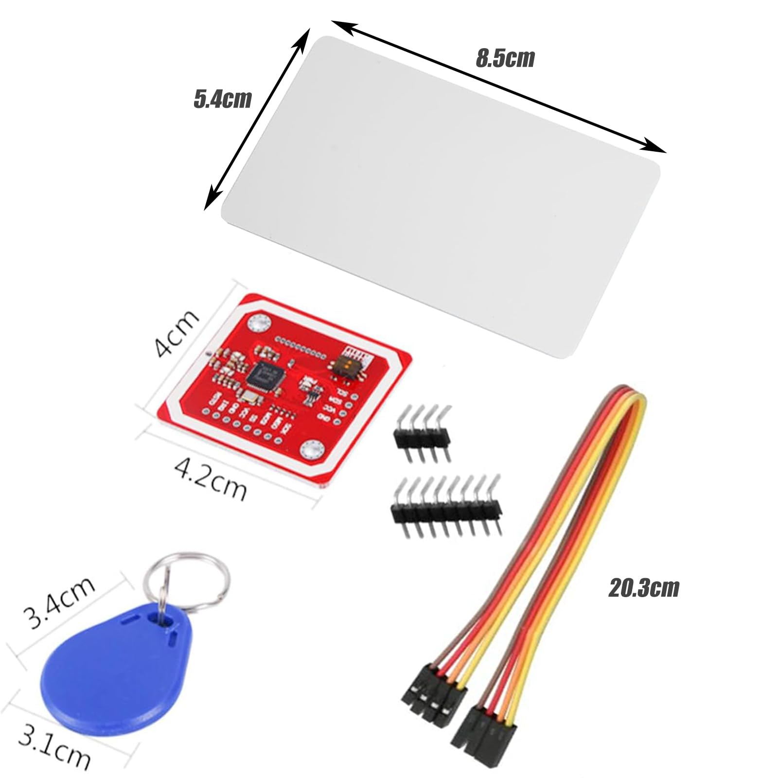 GERUI Set di 2 moduli RFID PN532 NFC, V3 Kit Reader lettore di comunicazione vicino I2C SPI HSU