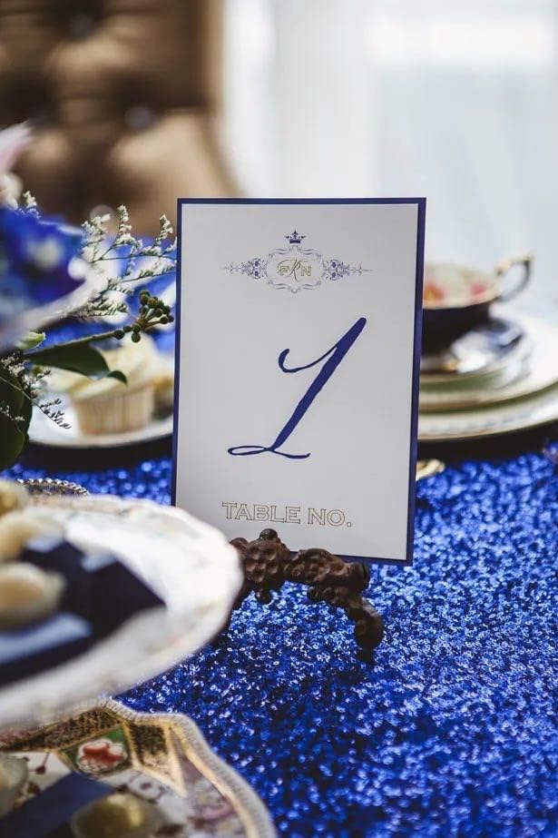 Miniatura 9 de Camino de mesa de lentejuelas azul real de 12 x 108 pulgadas, camino de mesa azul real con purpurina, embalaje de regalo para fiestas, bodas,