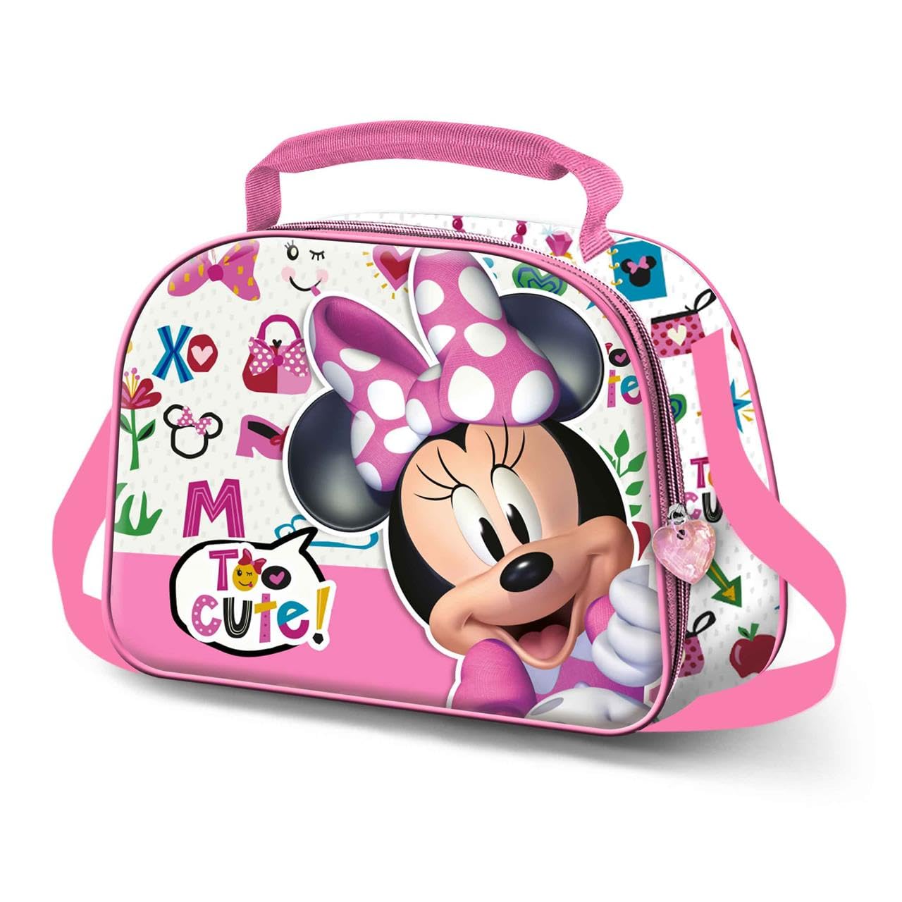 Minnie Mouse Too Cute-3D Lunch Bag, Pink, 25.5 x 20 cm