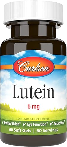 Miniatura 8 de Carlson - Luteína, 6 mg, visión saludable y función ocular, antioxidante, suplementos de luteína para los ojos, vitaminas oculares con luteína