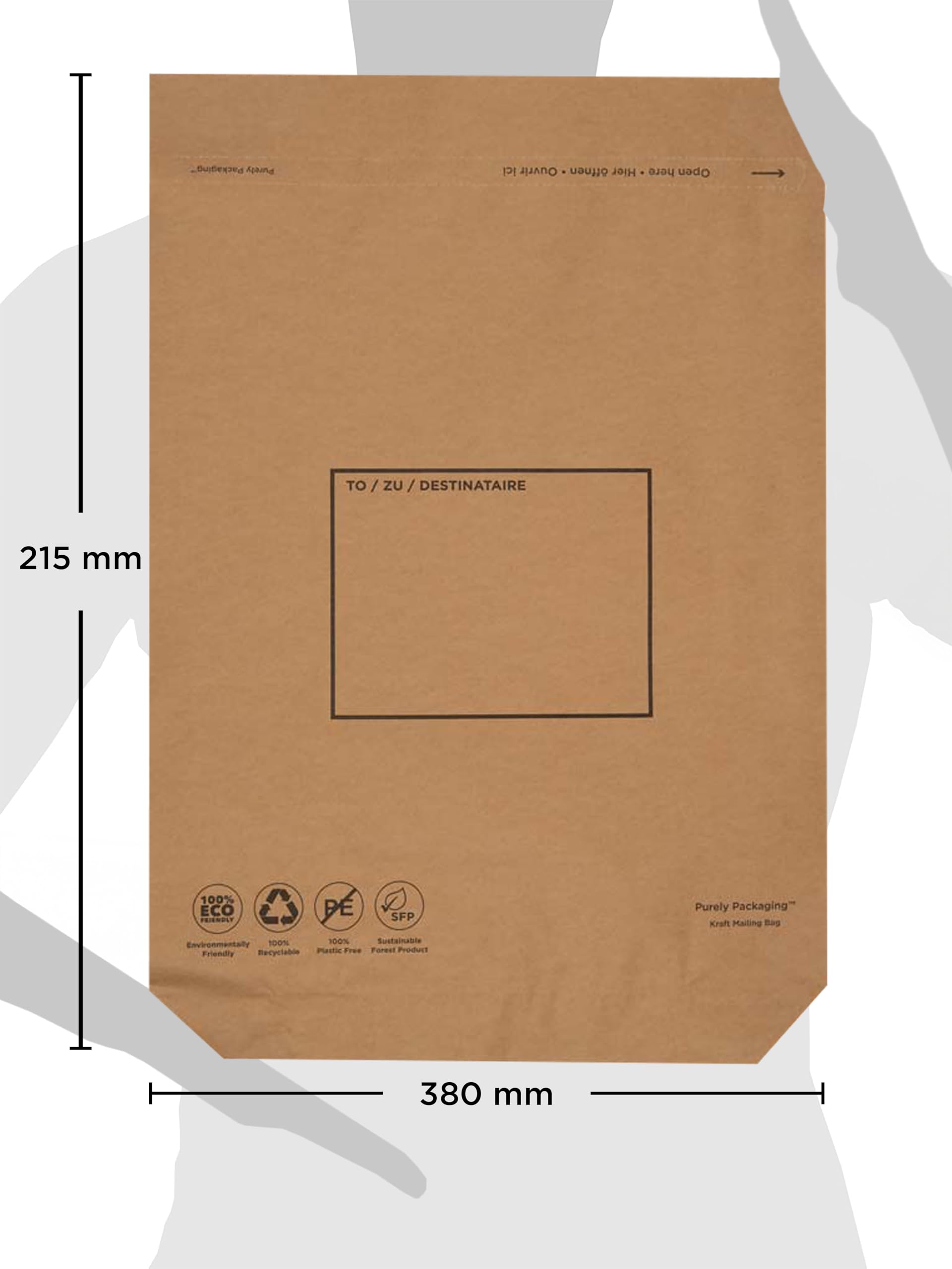 Blake Vita KMB1166 Kraft Versandtaschen FAltentasche Haftklebung Natürlich Braun Kraft 480 x 380 x 80 mm 110 g/m² | 100 Stück
