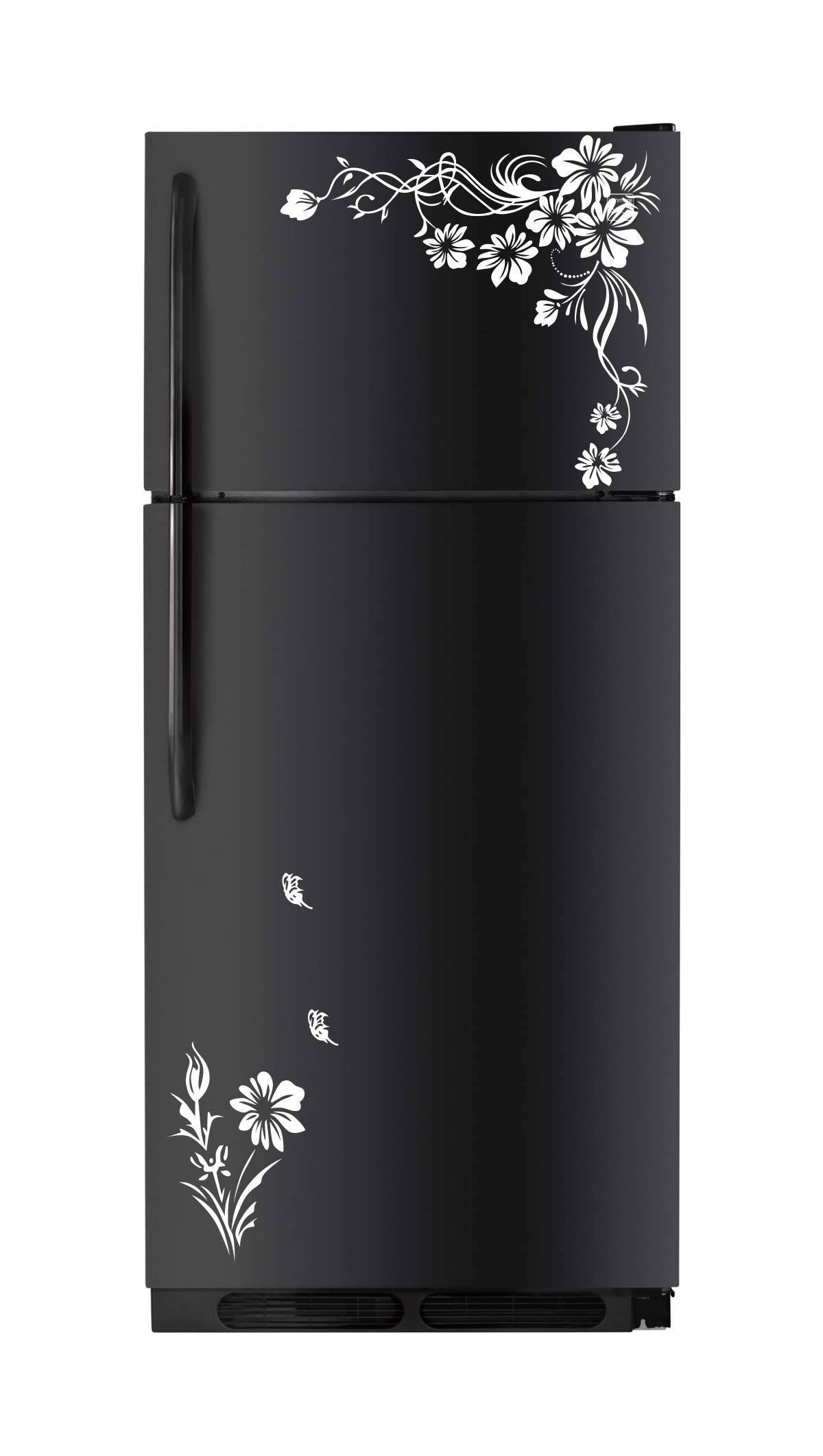 bpa Sun Flowers Fridge Sticker (PVC,Vinyl,Size - 58 CM X 53 CM)